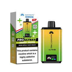 Product Title Hayati Pro Ultra+ 25000+ Puffs Disposable Vape | Sour Apple & Juicy Peach | Duo Flavor Edition