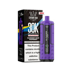 Al Fakher Crown Bar 30K Hypermax Advanced Disposable Vape – Blueberry Sour Raspberry