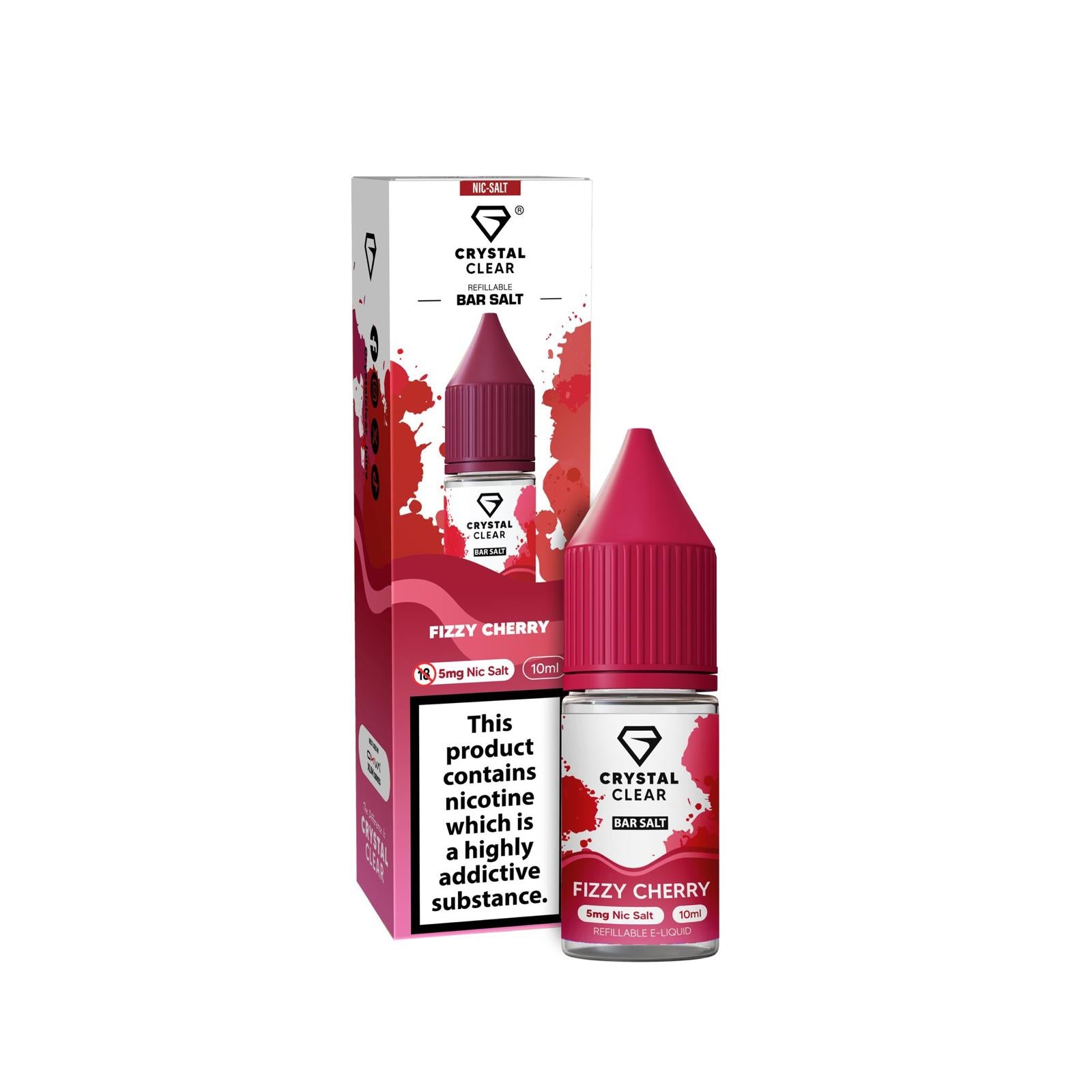Crystal Clear Fizzy Cherry Nic Salt E - Liquid