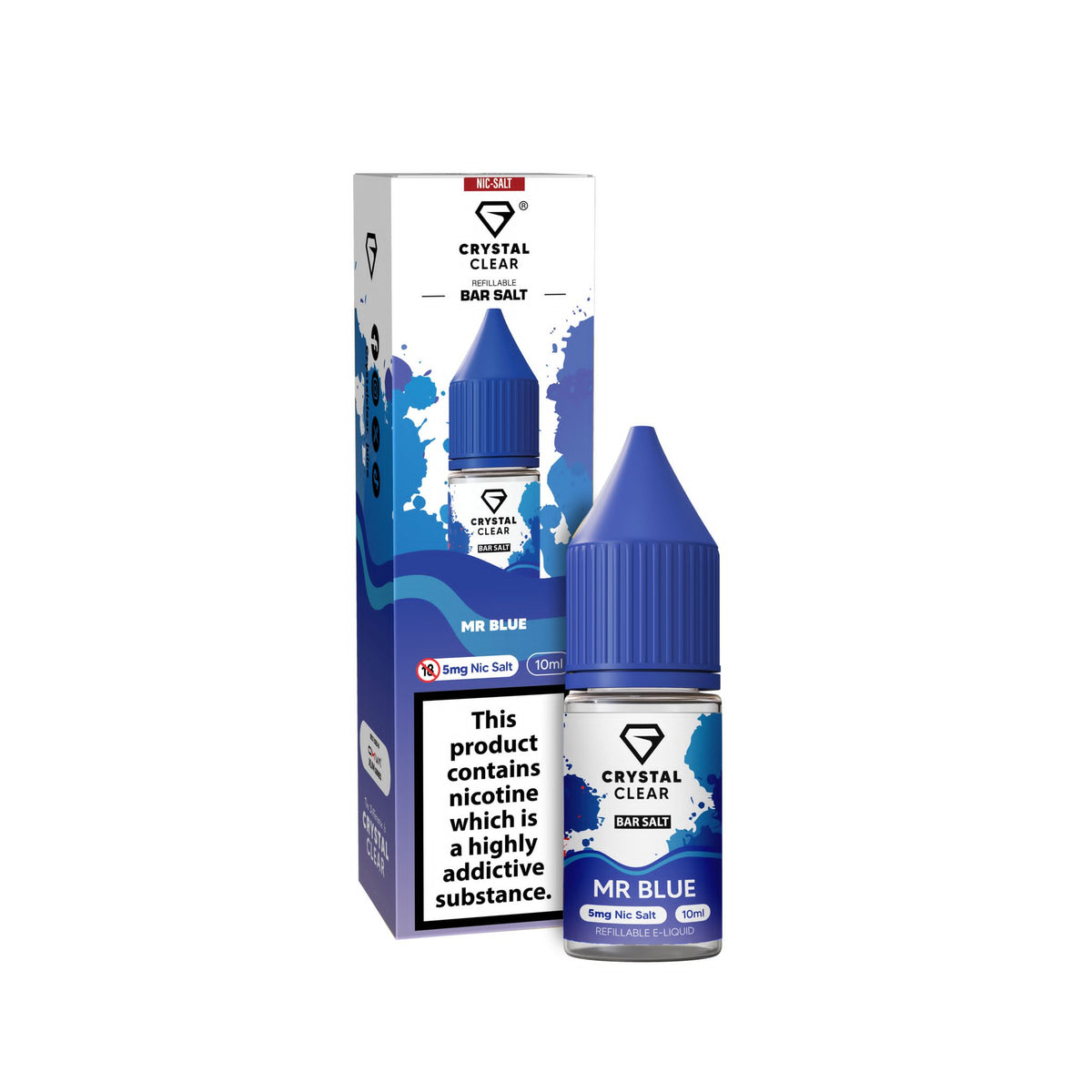 Crystal Clear Mr Blue Nic Salt E - Liquid