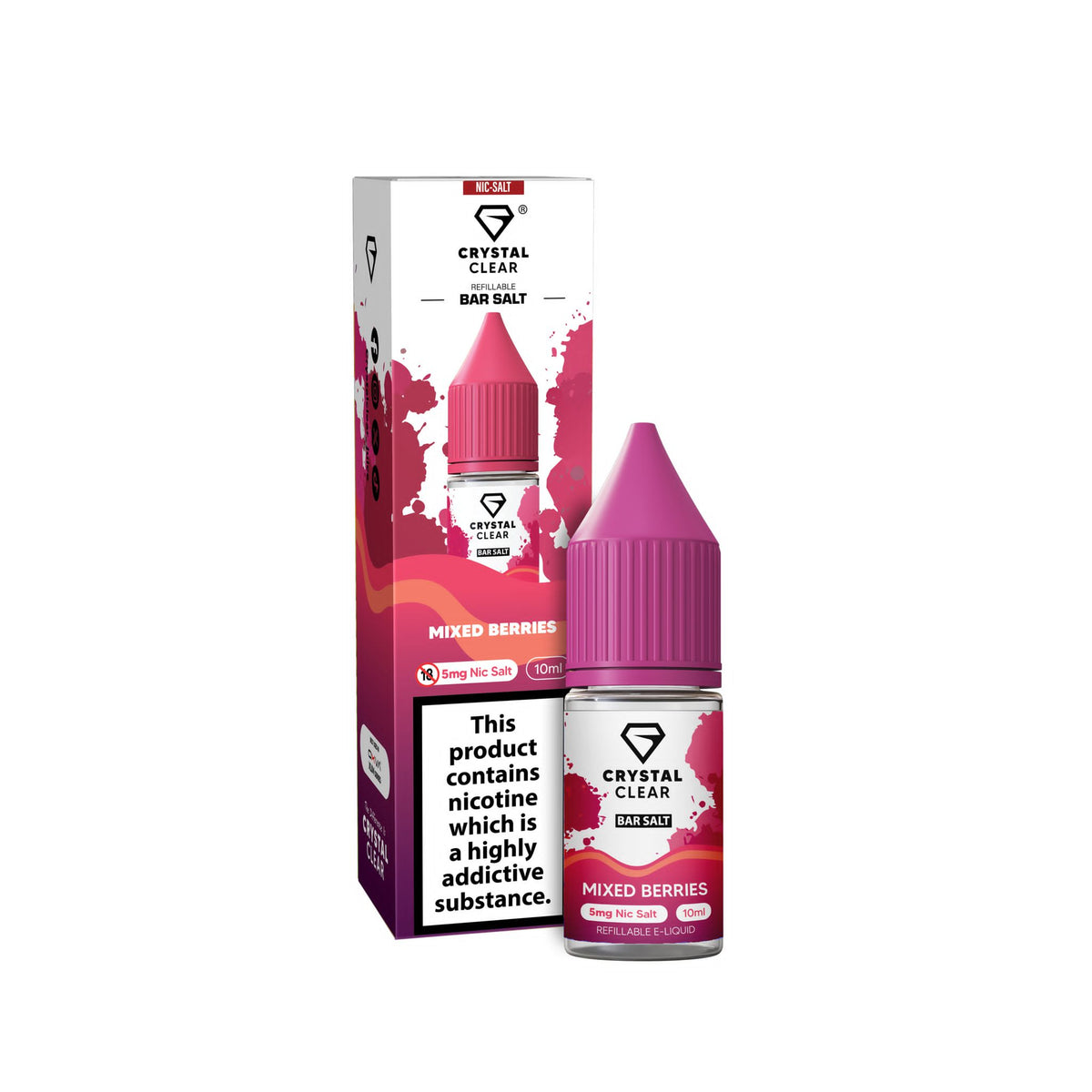 Crystal Clear Mixed Berries Nic Salt E - Liquid
