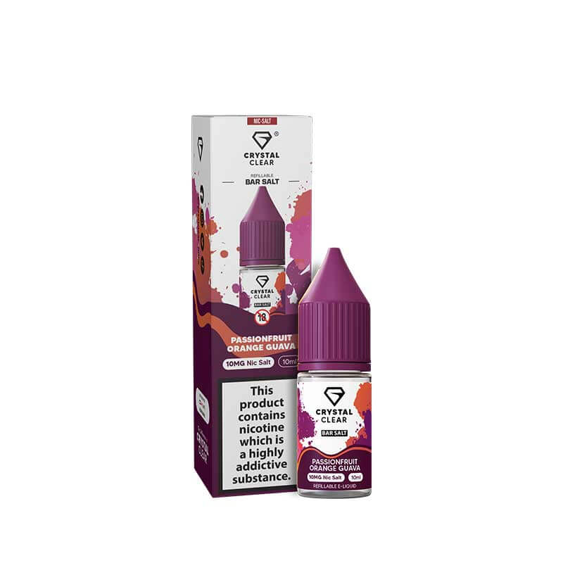Crystal Clear  Passionfruit Orange Guava Nic Salt E - Liquid