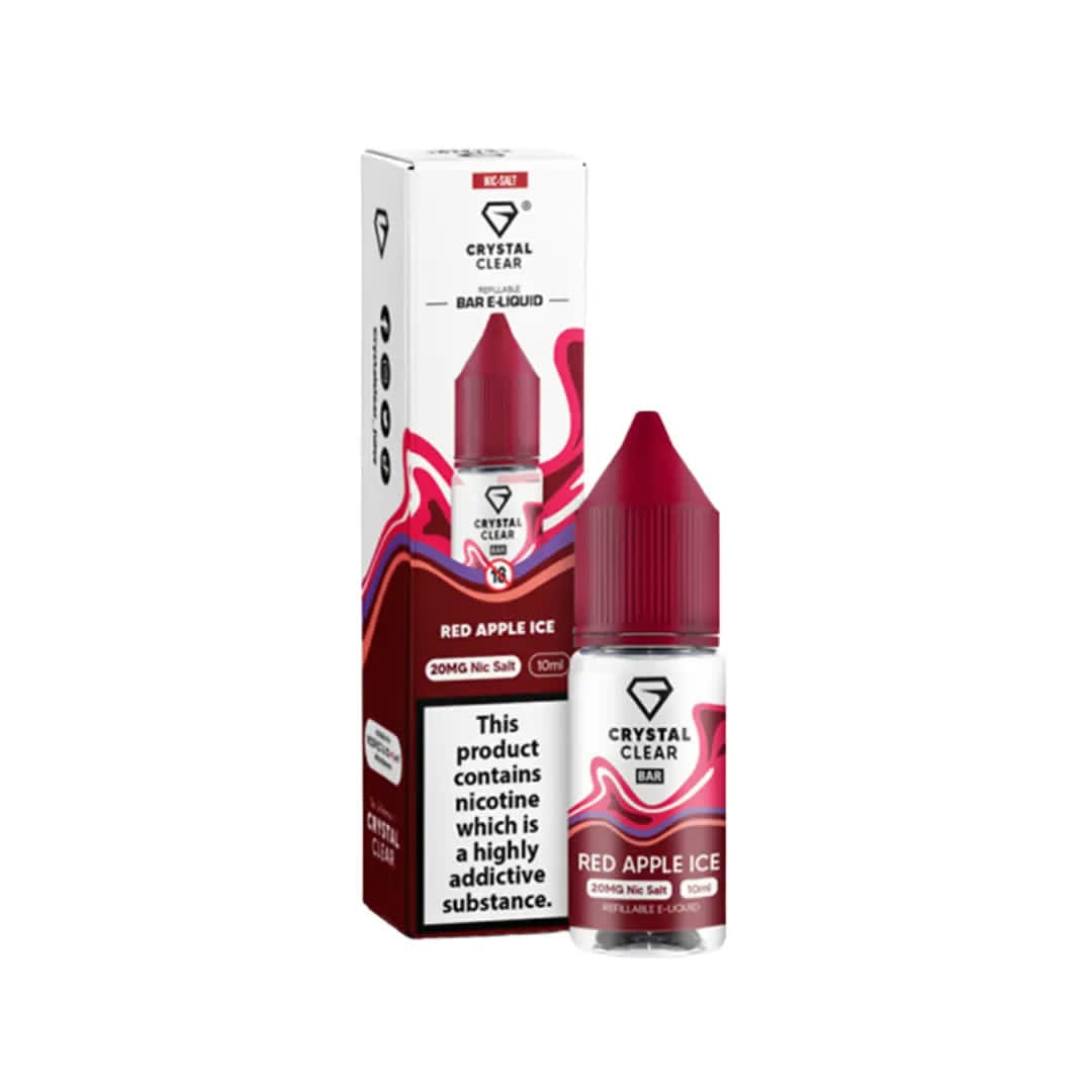 Crystal Clear  Red Apple Ice Nic Salt E -Liquid