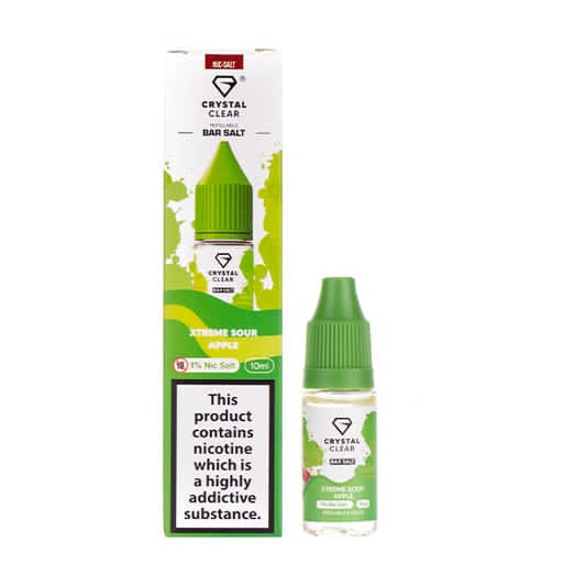 Crystal Clear  Xtreme Sour Apple Nic Salt E - Liquid