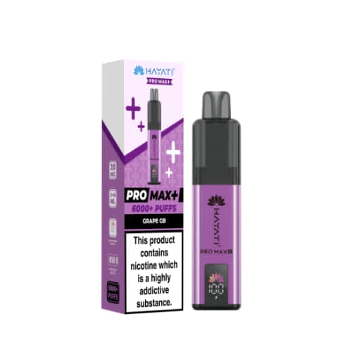 Hayati Pro Max+ Grape GB Disposable Vape – 6000+ Puffs