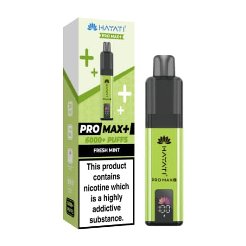 Hayati Pro Max Plus Fresh Mint Disposable Vape – 6000+ Puffs
