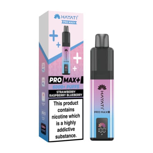 Hayati Pro Max+ 6000 Puffs Disposable Vape – Strawberry Raspberry Blueberry