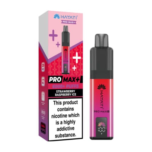 Hayati Pro Max+ 6000 Puffs Disposable Vape – Strawberry Raspberry Ice