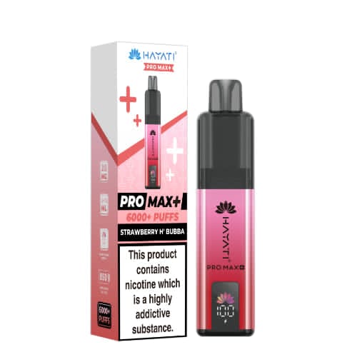 Hayati Pro Max+ 6000 Puffs Disposable Vape – Strawberry H' Bubba