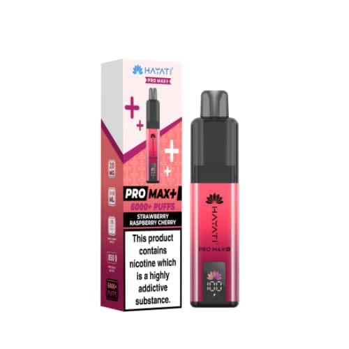 Hayati Pro Max+ 6000 Puffs Disposable Vape – Strawberry Raspberry Cherry
