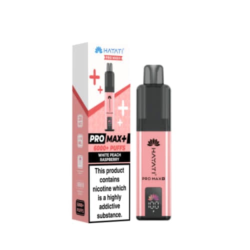 Hayati Pro Max+ 6000 Puffs Disposable Vape – White Peach Raspberry