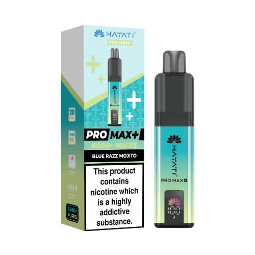 Hayati Pro Max+ 6000 Puffs Disposable Vape – Blue Razz Mojito