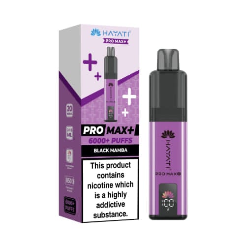 Hayati Pro Max+ 6000 Puffs Disposable Vape – Black Mamba