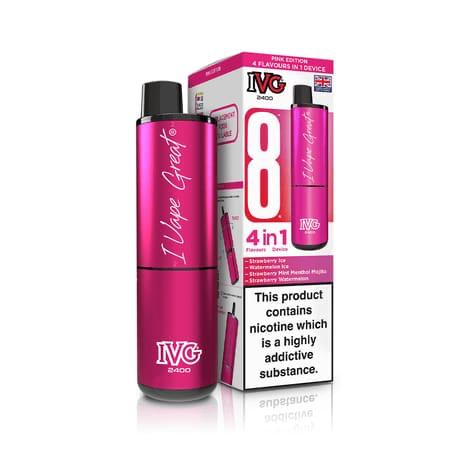 IVG 2400 4-in-1 Vape Kit Pink Edition