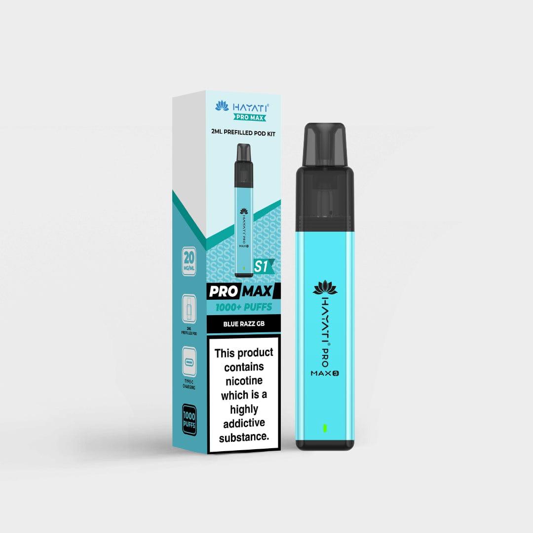 Hayati Pro Max S1 Prefilled Pod Kit - Blue Razz GB (1000+ Puffs) - 20mg