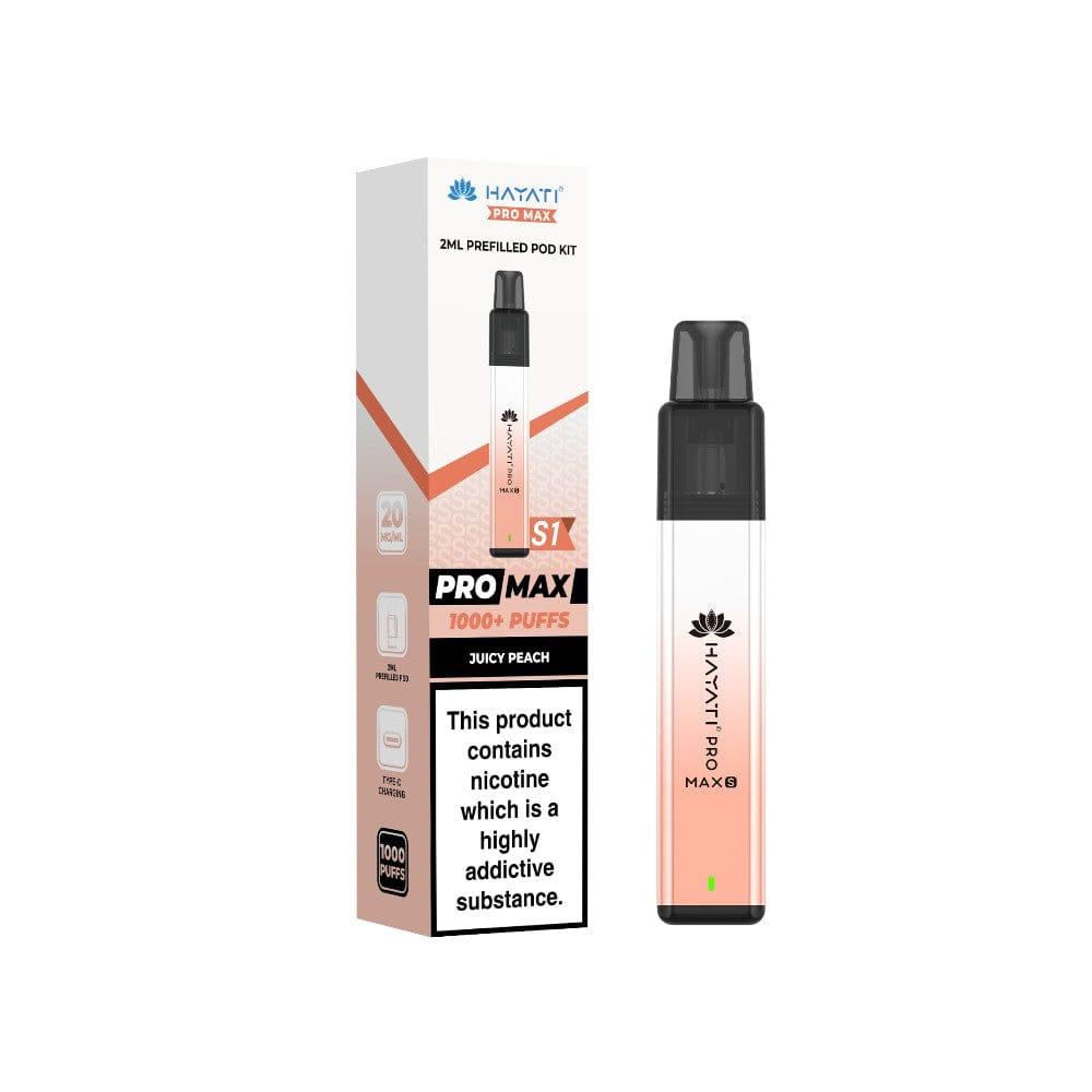 Hayati Pro Max S1 Prefilled Pod Kit – Juicy Peach (1000+ Puffs)