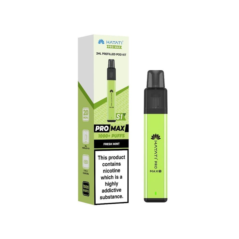Hayati Pro Max S1 Prefilled Pod Kit – Fresh Mint (1000+ Puffs)