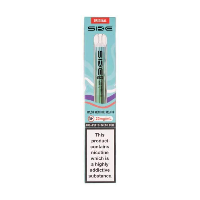 SKE Crystal Bar Disposable Vape | Fresh Menthol Mojito | 600 Puffs (20mg)