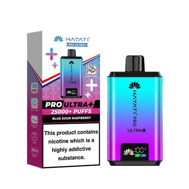 Hayati Pro Ultra+ 25000 Puffs Disposable Vape | Blue Sour Raspberry (20mg)