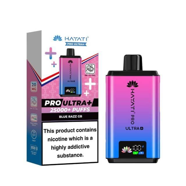 Hayati Pro Ultra+ 25000 Puffs Disposable Vape | Blue Razz GB (20mg)