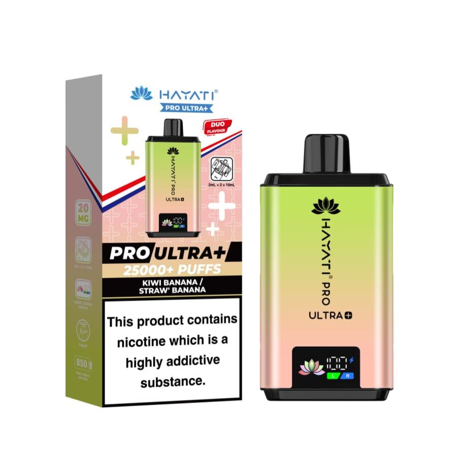 Hayati Pro Ultra+ 25000 Puffs Disposable Vape | Kiwi Banana / Strawberry Banana (20mg)