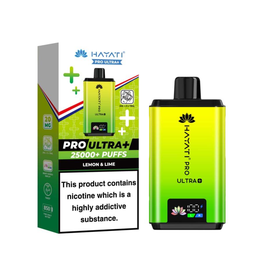 Hayati Pro Ultra+ 25000 Puffs Disposable Vape | Lemon & Lime (20mg)
