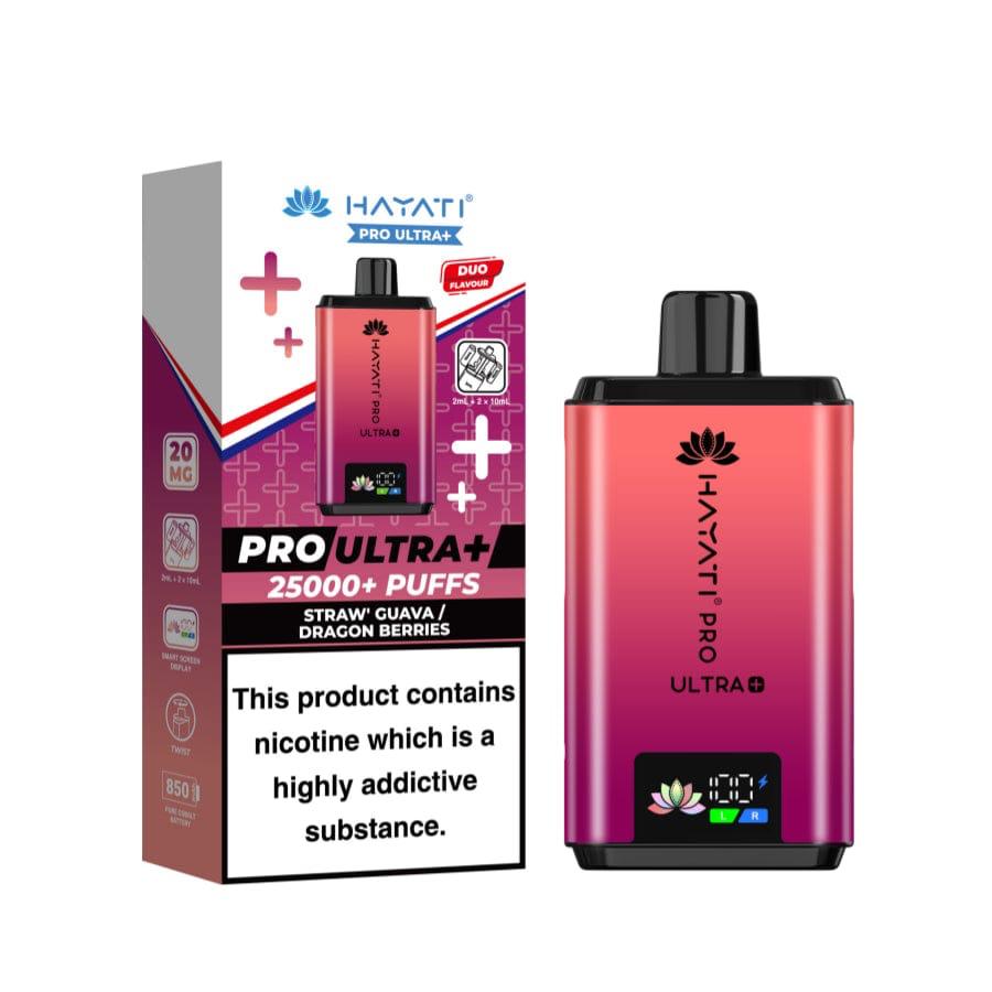 Hayati Pro Ultra+ 25000+ Puffs Disposable Vape | Straw' Guava & Dragon Berries | Duo Flavor Edition