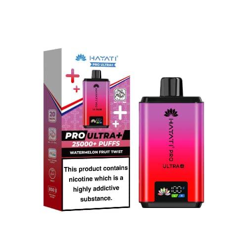 Hayati Pro Ultra+ 25000+ Puffs Disposable Vape | Watermelon Fruit Twist | Dual Tank Edition