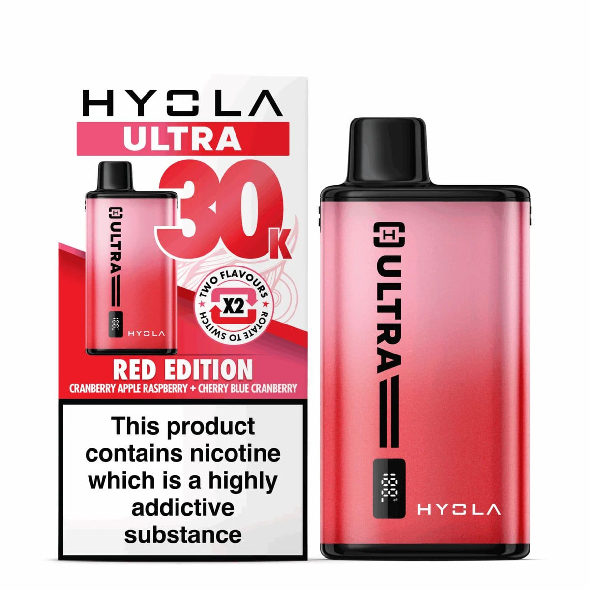 Hyola Ultra 30k Disposable Vape – Red Edition (30000 Puffs)