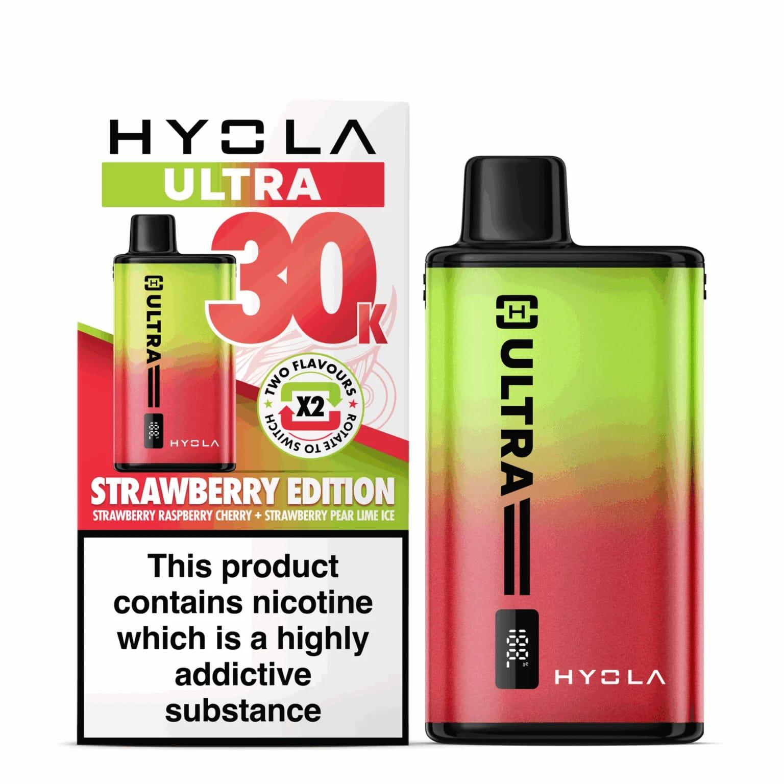 Hyola Ultra 30k Disposable Vape – Strawberry Edition (30000 Puffs)