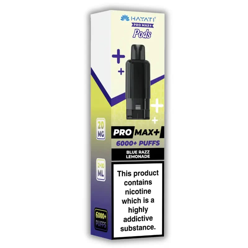 Hayati Pro Max+ 6000 Puffs Vape Pods - Blue Razz Lemonade (20mg)