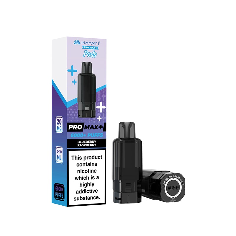 Hayati Pro Max+ 6000 Puffs Vape Pods - Blueberry Raspberry (20mg)