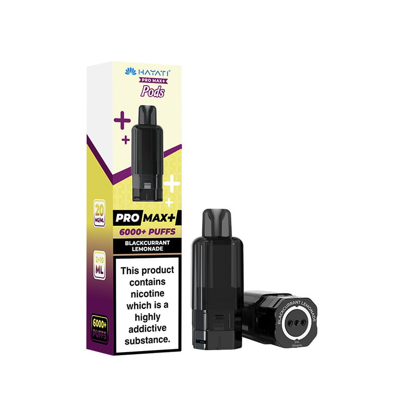 Hayati Pro Max+ 6000 Puffs Vape Pods - Blackcurrant Lemonade (20mg)