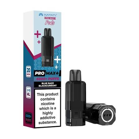 Hayati Pro Max+ 6000+ Puffs Pre-Filled Pods (Pack of 2) – Blue Razz Blackcurrant