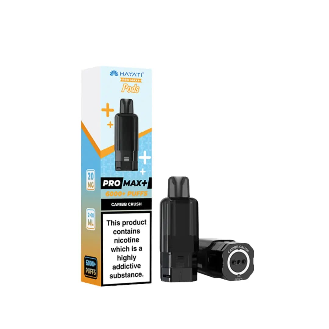 Hayati Pro Max+ 6000+ Puffs Pre-Filled Pods (Pack of 2) – Caribb Crush