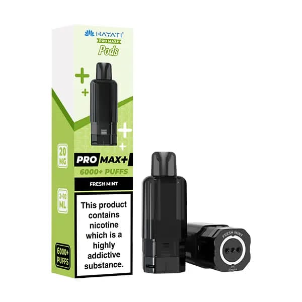 Hayati Pro Max+ 6000+ Puffs Pre-Filled Pods (Pack of 2) – Fresh Mint
