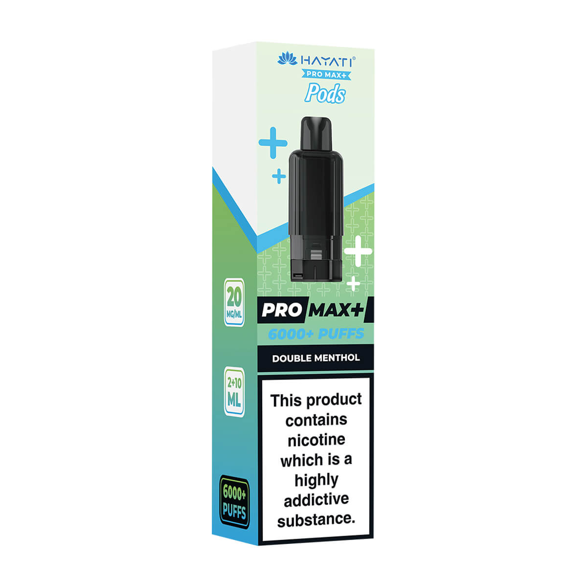 Hayati Pro Max+ 6000+ Puffs Pre-Filled Pods (Pack of 2) – Double Menthol