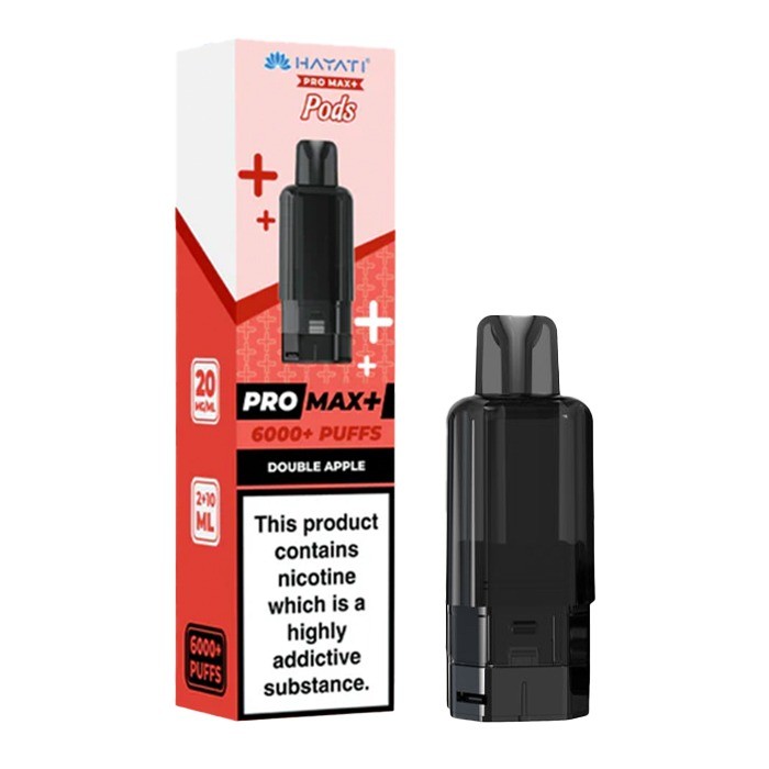 Hayati Pro Max+ 6000+ Puffs Pre-Filled Pods (Pack of 2) – Double Apple