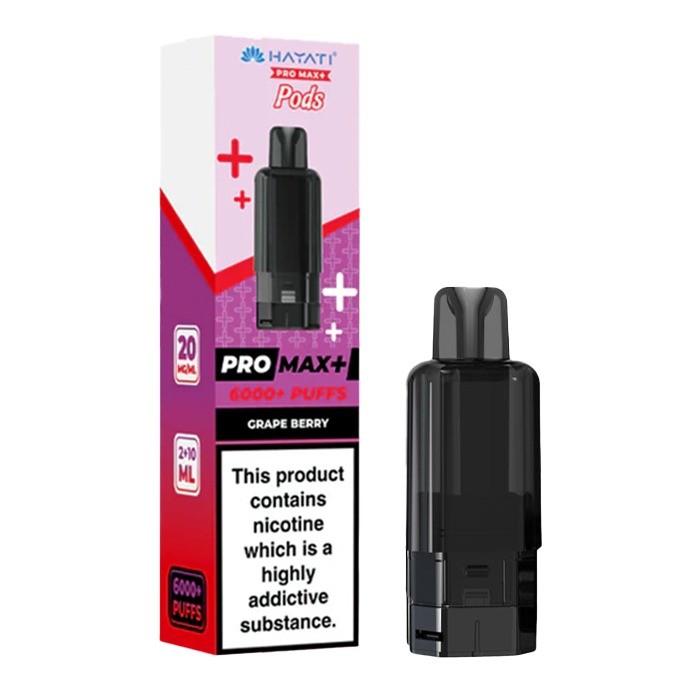 Hayati Pro Max+ 6000+ Puffs Pre-Filled Pods (Pack of 2) – Grape Berry