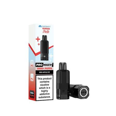 Hayati Pro Max+ 6000+ Puffs Disposable Vape Pods (Red Apple Ice) – 20mg/ml