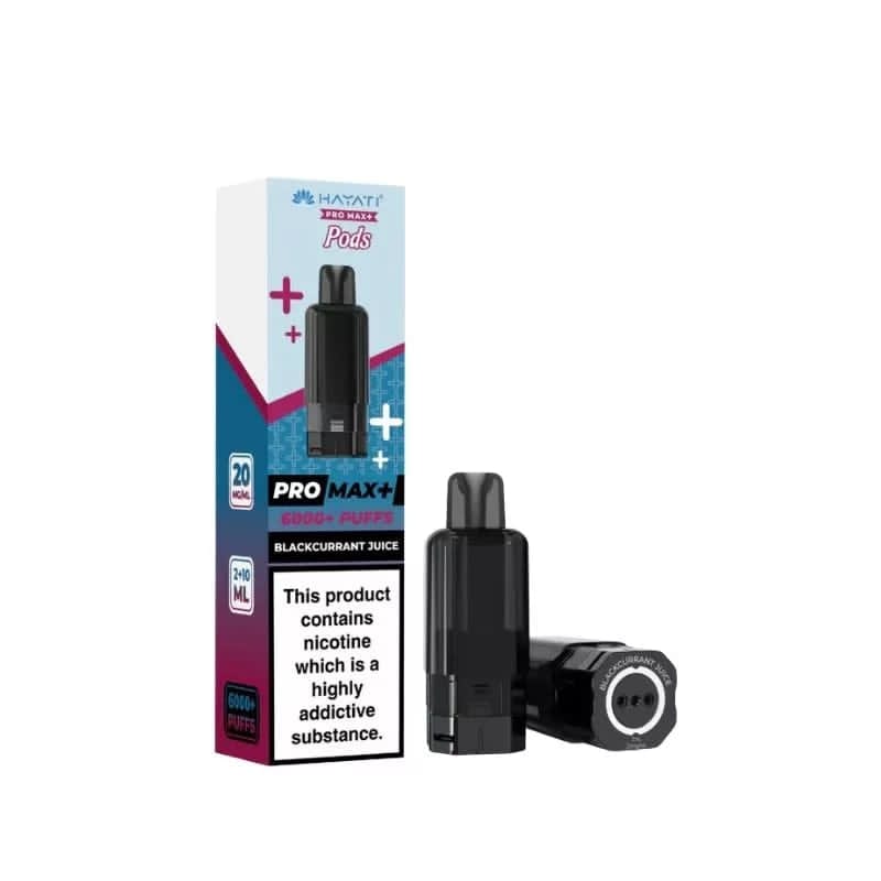 Hayati Pro Max+ 6000+ Puffs Disposable Vape Pods (Blackcurrant Juice) – 20mg/ml