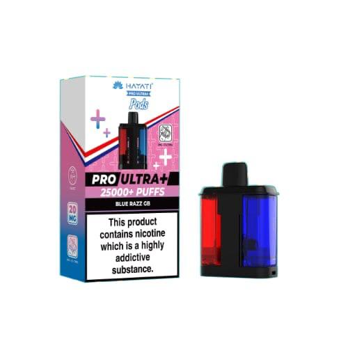 Hayati Pro Ultra+ 25000+ Puffs Pods – Blue Razz GB (20mg)