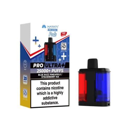 Hayati Pro Ultra+ 25000+ Puffs Pods – Blue Razz Pineapple / Strawberry Ice (20mg)