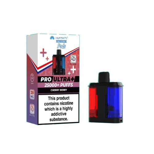 Hayati Pro Ultra+ 25000+ Puffs Pods – Cherry Berry (20mg)