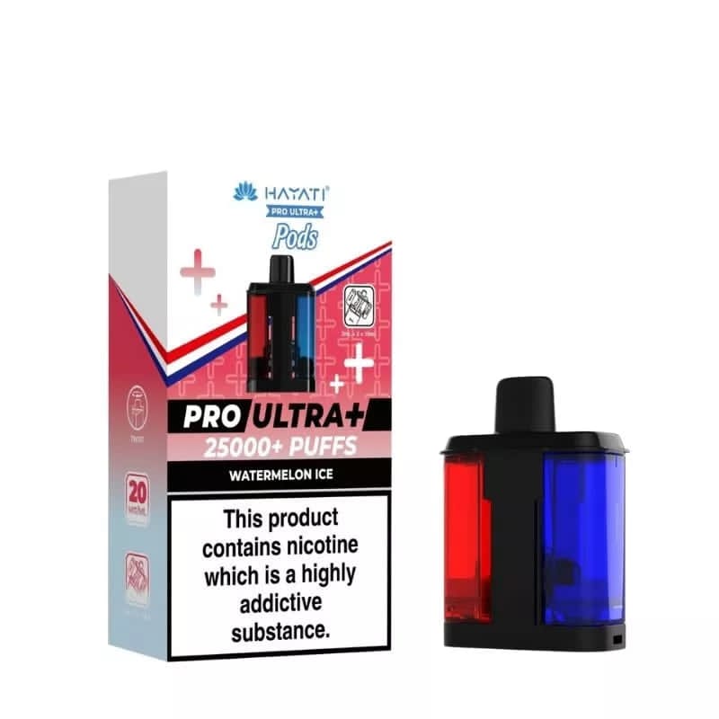 Hayati Pro Ultra+ 25000+ Puffs Pods – Watermelon Ice (20mg)