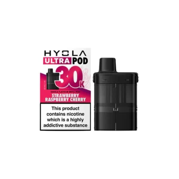 Hyola Ultra Pod 30K Puffs Single Flavour Refill Pod – Strawberry Raspberry Cherry (20mg)