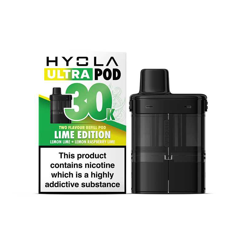 Hyola Ultra Pod 30K Puffs Two Flavour Refill Pod – Lime Edition (20mg)