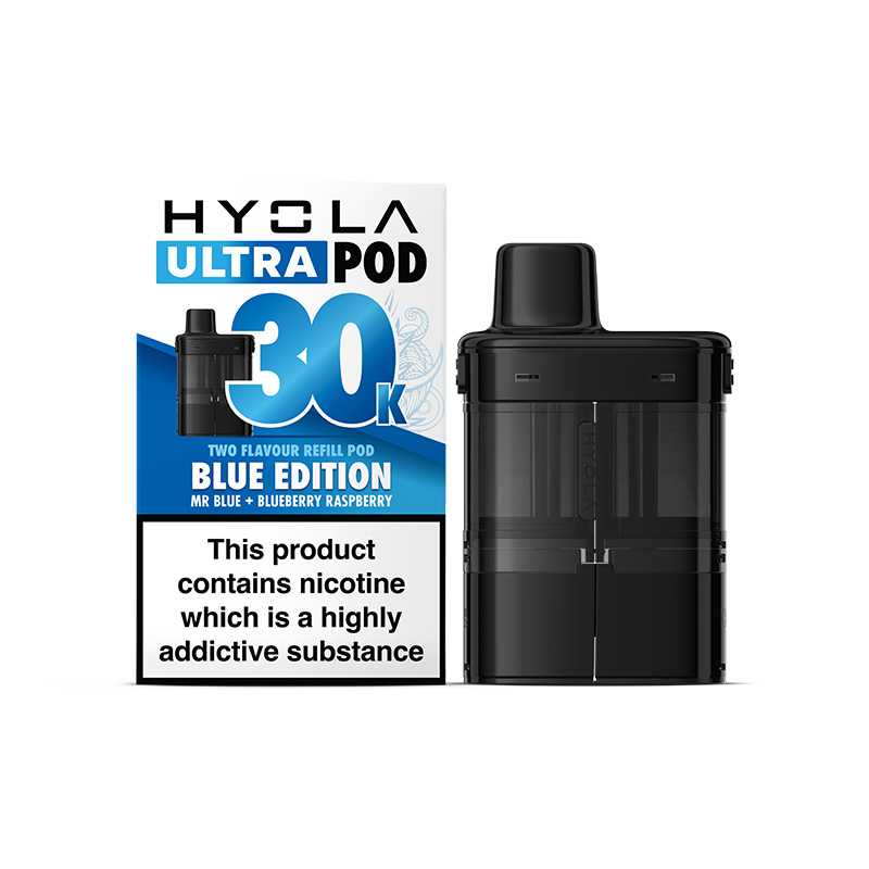 Hyola Ultra Pod 30K Puffs Two Flavour Refill Pod – Blue Edition (20mg)