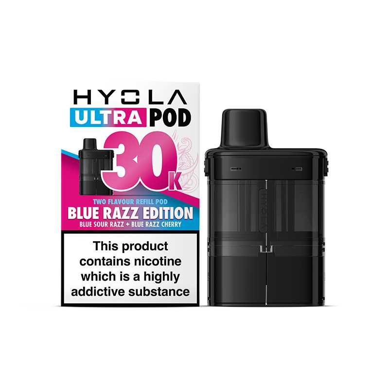 Hyola Ultra Pod 30K Puffs Two Flavour Refill Pod – Blue Razz Edition (20mg)