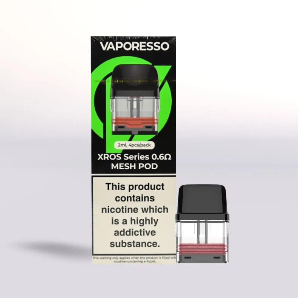 Vaporesso XROS Series 0.6Ω Mesh Replacement Pods – 4 Pack (Optimized for XROS 5 Mini)